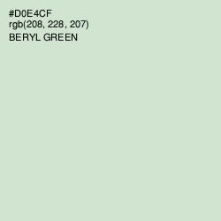 #D0E4CF - Beryl Green Color Image